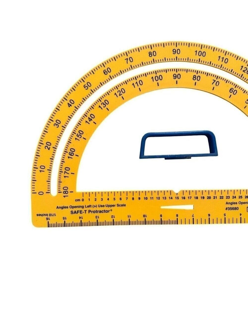 Learning Resources Safe T Protractor Triangle Big Ruler Geometry Tool Homeschool - Picture 2 of 15